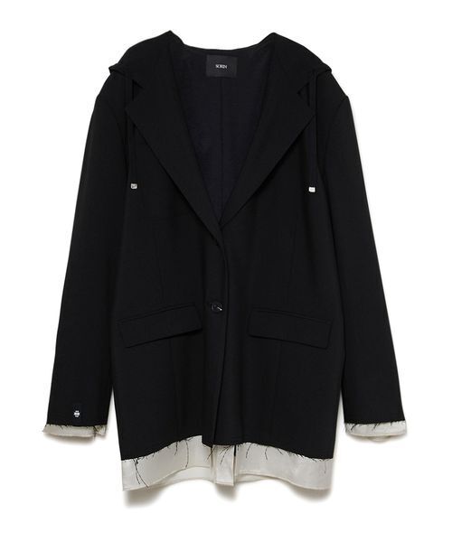 SORIN(ソリン )の「Tailored Hoodie Jacket/テーラード フーディージャケット(テーラードジャケット・レディース・グレー/ブラック・38)」の12枚目の写真