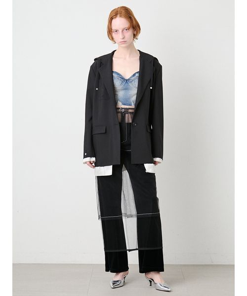 SORIN(ソリン )の「Tailored Hoodie Jacket/テーラード フーディージャケット(テーラードジャケット・レディース・グレー/ブラック・38)」の15枚目の写真