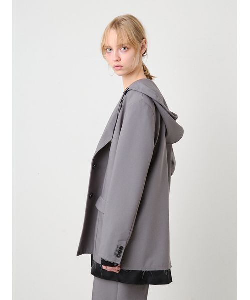 SORIN(ソリン )の「Tailored Hoodie Jacket/テーラード フーディージャケット(テーラードジャケット・レディース・グレー/ブラック・38)」の21枚目の写真