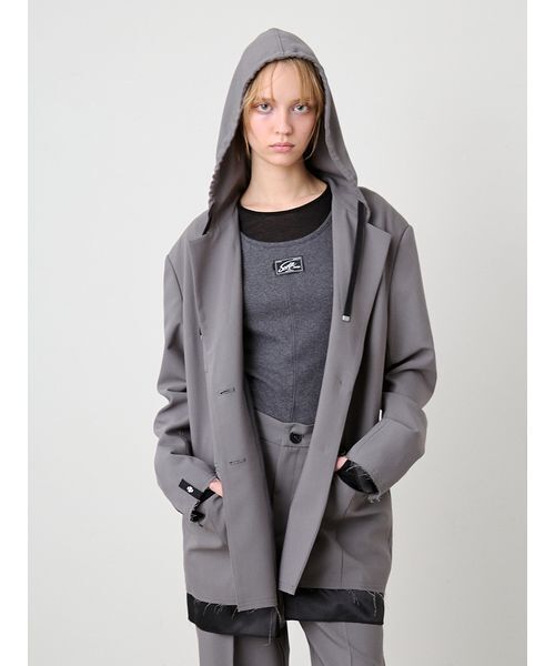 SORIN(ソリン )の「Tailored Hoodie Jacket/テーラード フーディージャケット(テーラードジャケット・レディース・グレー/ブラック・38)」の22枚目の写真