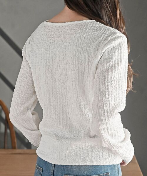 rps（アールピーエス）の「ヘンリーネックアソートカットソー（Tシャツ/カットソー・レディース・ホワイト系その他2/オフホワイト/ホワイト系その他3/ブラック・フリー）」の18枚目の写真