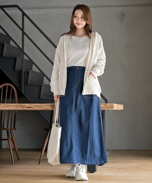 rps（アールピーエス）の「ヘンリーネックアソートカットソー（Tシャツ/カットソー・レディース・ホワイト系その他2/オフホワイト/ホワイト系その他3/ブラック・フリー）」の20枚目の写真