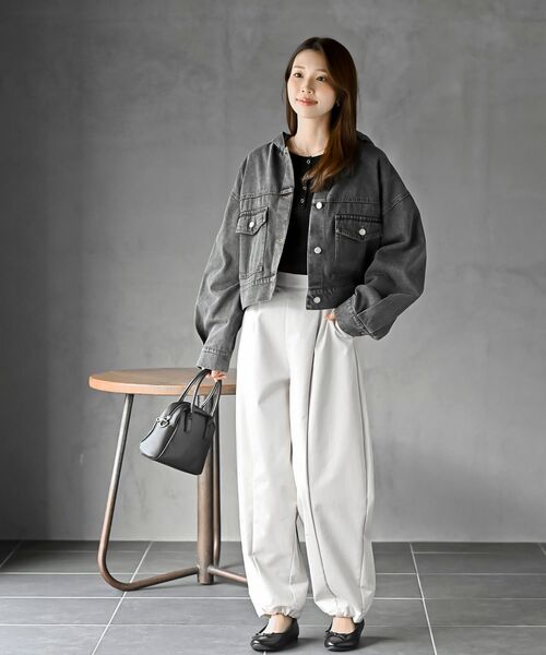 rps（アールピーエス）の「ヘンリーネックアソートカットソー（Tシャツ/カットソー・レディース・ホワイト系その他2/オフホワイト/ホワイト系その他3/ブラック・フリー）」の9枚目の写真