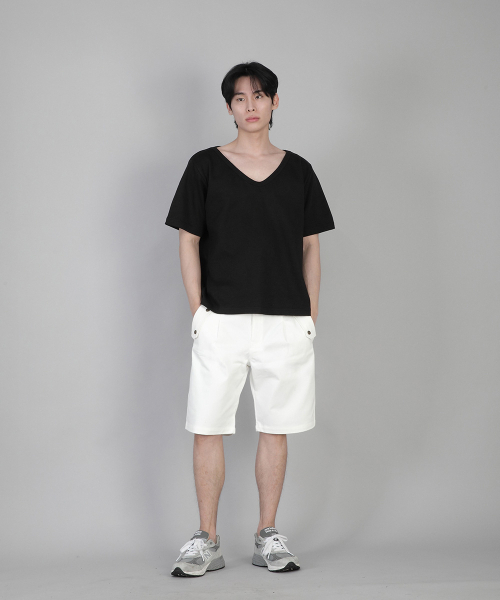 SAINTCREW(セントクルー)の「無地BIG Vネック半袖TシャツBIGV-883ブラック(Tシャツ/カットソー・メンズ・その他・LARGE/MEDIUM/SMALL/X-LARGE/XXX-LARGE/XX-LARGE/XXXX-LARGE)」の12枚目の写真
