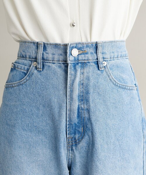 DISCOAT（ディスコート）の「【WEB限定】ポケットレースワイドパンツ（デニムパンツ・レディース・ブルー/サックスブルー/ブラック/ネイビー・FREE）」の22枚目の写真