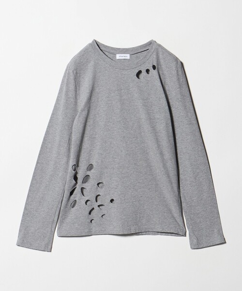 ATTISESSION(アティセッション)の「<ATTISESSION>フラワーモチーフ ホール ロングスリーブ Tシャツ(Tシャツ/カットソー・レディース・レッド/グレー系・FREE)」の13枚目の写真