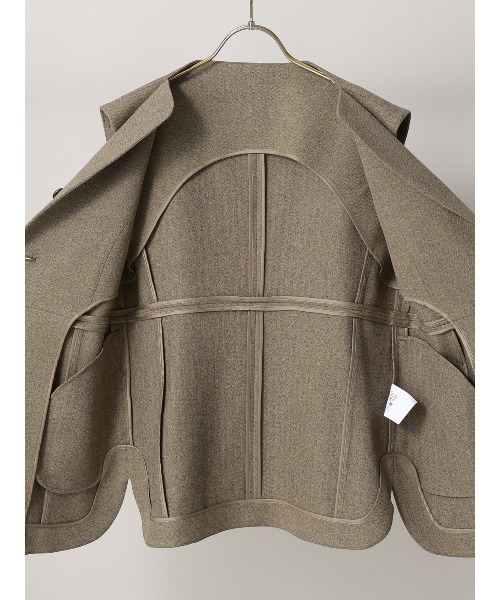 CIS.（シス）の「CIS．ノーカラージレ ウォッシャブル ストレッチ ヘリンボーン（ベスト・レディース・サックスブルー/ベージュ・36(7号)/38(9号)）」の21枚目の写真