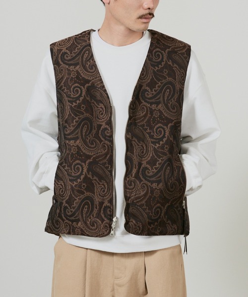 superNova.(スーパーノヴァ)の「superNova. Reversible zip vest - Paisley jacquard / SN-499(ダウンベスト・メンズ・ブラウン・FREE)」の20枚目の写真