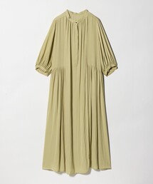 green label relaxing（グリーンレーベルリラクシング）の「サテン ギャザー ショートスリーブ ワンピース 2（ドレス）」