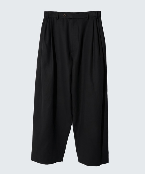 SOSHIOTSUKI(ソウシオオツキ)の「【SOSHIOTSUKI/ソウシオオツキ】SEAMLESS SIDE FOLD WIDE PANTS(デニムパンツ・メンズ・ダークグレー・44/46)」の1枚目の写真