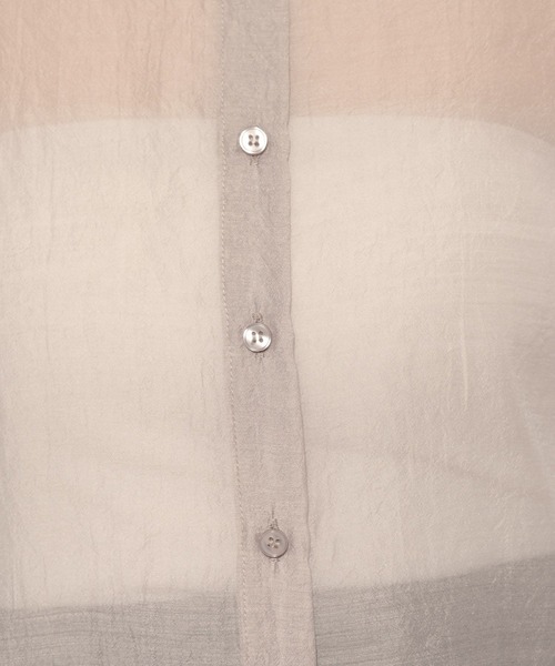 mysty woman（ミスティウーマン）の「コクーンシアーシャツSS　666023（シャツ/ブラウス・レディース・モカ/ブルー系その他/アイボリー/ブラック・FREE）」の20枚目の写真