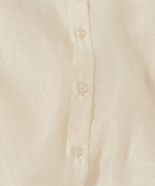 mysty woman（ミスティウーマン）の「コクーンシアーシャツSS　666023（シャツ/ブラウス・レディース・モカ/ブルー系その他/アイボリー/ブラック・FREE）」の21枚目の写真