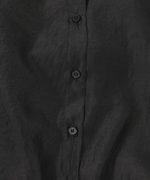 mysty woman（ミスティウーマン）の「コクーンシアーシャツSS　666023（シャツ/ブラウス・レディース・モカ/ブルー系その他/アイボリー/ブラック・FREE）」の22枚目の写真