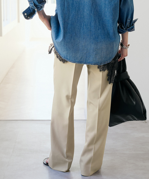 Spick & Span（スピックアンドスパン）の「ウォッシャブルセミフレアパンツ（その他パンツ・レディース・ブラック/ベージュ・38/36/34）」の11枚目の写真