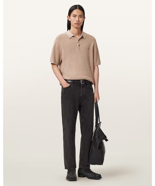 ALLSAINTS(オールセインツ)の「ASPEN WAFFLE TEXTURE RAMSKULL POLO SHIRT | ASPEN ワッフル テクスチャー ラムスカル ポロ シャツ(ポロシャツ・メンズ・グレー系その他・S/M/L)」の3枚目の写真