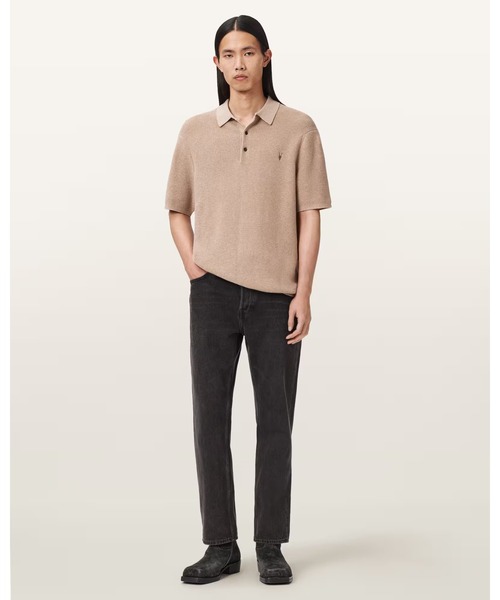 ALLSAINTS(オールセインツ)の「ASPEN WAFFLE TEXTURE RAMSKULL POLO SHIRT | ASPEN ワッフル テクスチャー ラムスカル ポロ シャツ(ポロシャツ・メンズ・グレー系その他・S/M/L)」の4枚目の写真