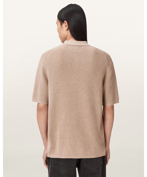 ALLSAINTS(オールセインツ)の「ASPEN WAFFLE TEXTURE RAMSKULL POLO SHIRT | ASPEN ワッフル テクスチャー ラムスカル ポロ シャツ(ポロシャツ・メンズ・グレー系その他・S/M/L)」の5枚目の写真