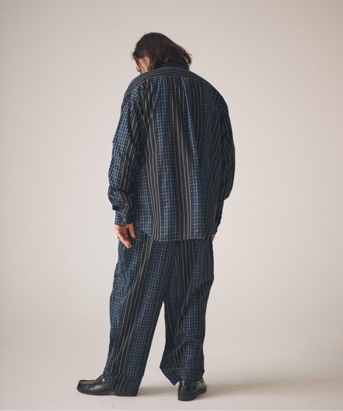 ADAM PATEK(アダムパテック)の「ADAMPATEK/jacquard check-stripe shirt/チェックxストライプジャガードシャツ(シャツ/ブラウス・メンズ・ブラック/ホワイト・1/2)」の16枚目の写真