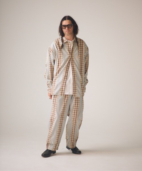 ADAM PATEK(アダムパテック)の「ADAMPATEK/jacquard check-stripe shirt/チェックxストライプジャガードシャツ(シャツ/ブラウス・メンズ・ブラック/ホワイト・1/2)」の11枚目の写真