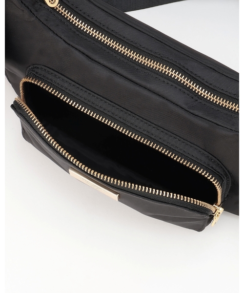 美品 ケイトスペード ボディバッグ ウエストポーチ ナイロン 黒 kate spade NEW YORK（ケイト・スペード ニューヨーク） 並行輸入