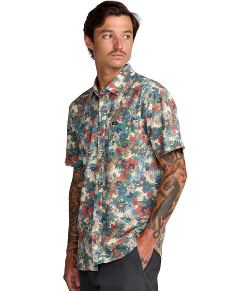 RVCA(ルーカ)の「RVCA メンズ BOTANICAL SS 半袖シャツ 【2026年春夏モデル】(シャツ/ブラウス・メンズ・ベージュ系その他2/レッド系その他・X-LARGE/SMALL/MEDIUM/LARGE)」の9枚目の写真