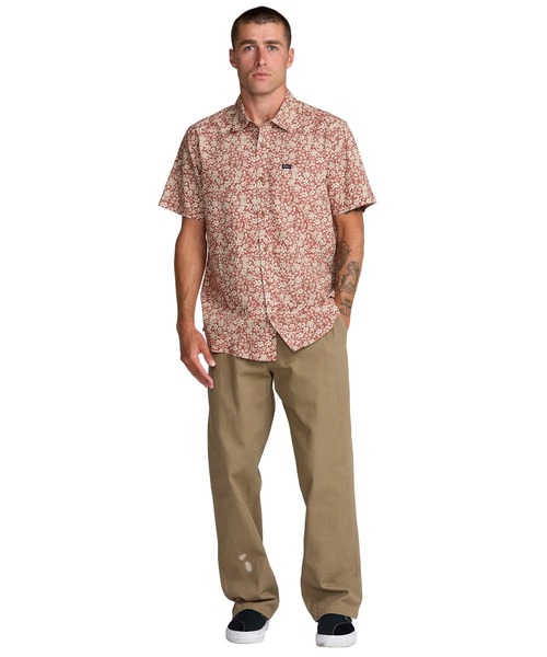 RVCA(ルーカ)の「RVCA メンズ BOTANICAL SS 半袖シャツ 【2026年春夏モデル】(シャツ/ブラウス・メンズ・ベージュ系その他2/レッド系その他・X-LARGE/SMALL/MEDIUM/LARGE)」の3枚目の写真