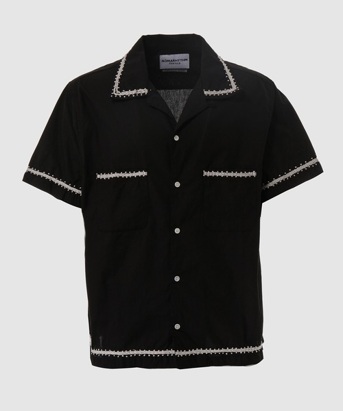 NOMA t.d.(ノーマティーディー)の「Trim Embroidery Open Collar SS Shirt(シャツ/ブラウス・メンズ・オリーブ/ベージュ/ブラック・4/3)」の2枚目の写真