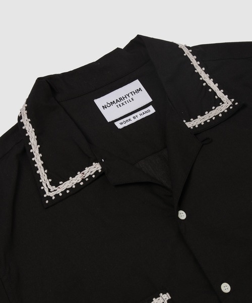 NOMA t.d.(ノーマティーディー)の「Trim Embroidery Open Collar SS Shirt(シャツ/ブラウス・メンズ・オリーブ/ベージュ/ブラック・4/3)」の11枚目の写真