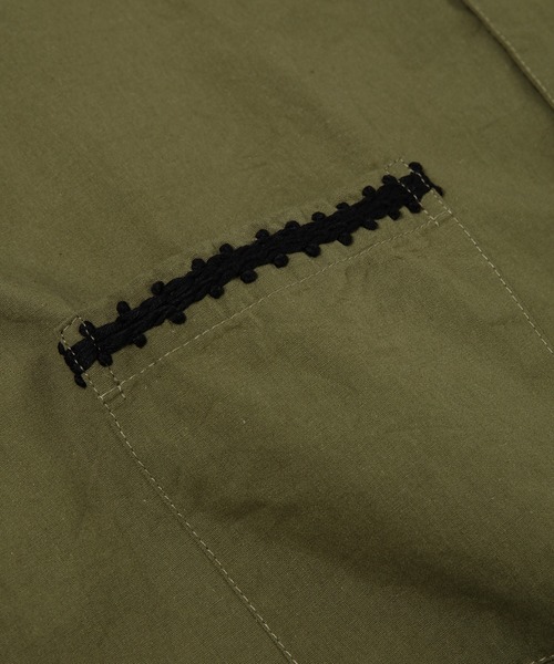 NOMA t.d.(ノーマティーディー)の「Trim Embroidery Open Collar SS Shirt(シャツ/ブラウス・メンズ・オリーブ/ベージュ/ブラック・4/3)」の4枚目の写真