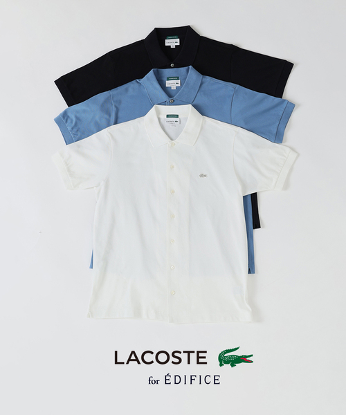 LACOSTE(ラコステ)の「LACOSTE(ラコステ) 別注 COOLMAX フルオープン 半袖ポロシャツ(Tシャツ/カットソー・メンズ・ブラック/ホワイト/ブルー系その他・2/3/4/5/6)」の7枚目の写真