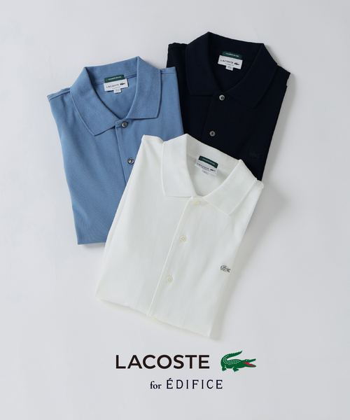 LACOSTE(ラコステ)の「LACOSTE(ラコステ) 別注 COOLMAX フルオープン 半袖ポロシャツ(Tシャツ/カットソー・メンズ・ブラック/ホワイト/ブルー系その他・2/3/4/5/6)」の8枚目の写真