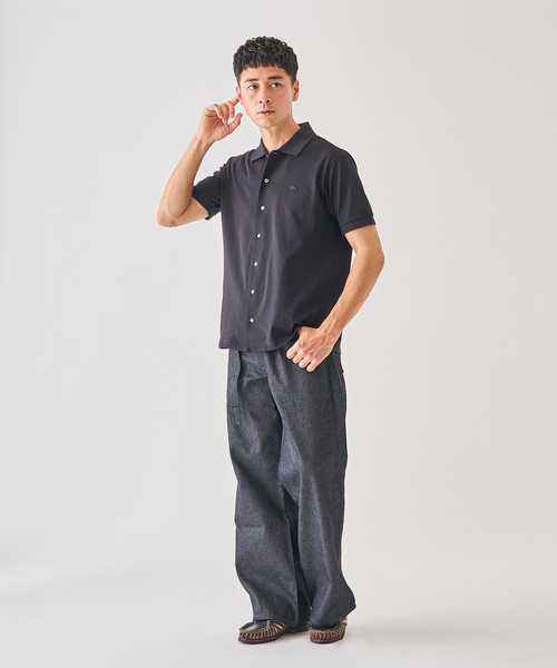 LACOSTE(ラコステ)の「LACOSTE(ラコステ) 別注 COOLMAX フルオープン 半袖ポロシャツ(Tシャツ/カットソー・メンズ・ブラック/ホワイト/ブルー系その他・2/3/4/5/6)」の10枚目の写真