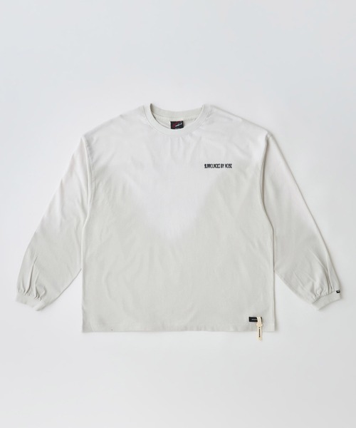 ADAM PATEK(アダムパテック)の「mlt5601-noise aging embroidered long-sleeved T ロングスリーブTシャツ(AP2614023)(Tシャツ/カットソー・メンズ・ブラック/グリーン/ピンク/ホワイト・2/1)」の9枚目の写真