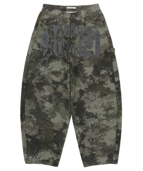 FANCY CLUB（ファンシークラブ）の「A'GEM/9 × .kom 『FANCY CLUB/ファンシークラブ』TOOTH JAM WIDE DENIM PANTS/トゥースジャムワイドデニムパンツ（デニムパンツ・レディース・カモフラージュ/ブラック・M）」の20枚目の写真