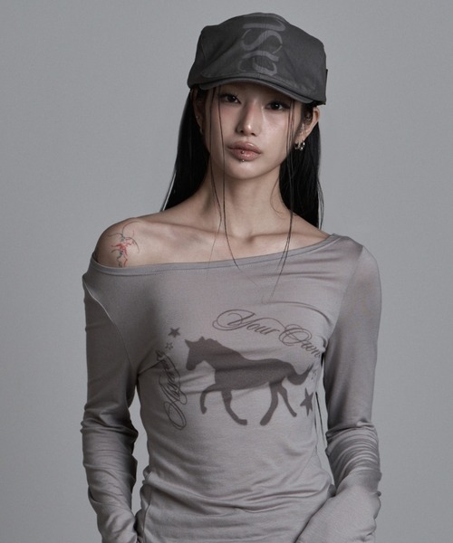 as you are(アズユーアー)の「◇ASYOUARE◇AU ロゴ ハンチング キャップ AU LOGO HUNTING CAP(キャスケット・レディース・チャコール/ブラック・FREE)」の14枚目の写真