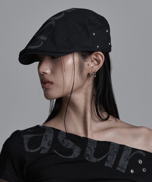 as you are(アズユーアー)の「◇ASYOUARE◇AU ロゴ ハンチング キャップ AU LOGO HUNTING CAP(キャスケット・レディース・チャコール/ブラック・FREE)」の4枚目の写真