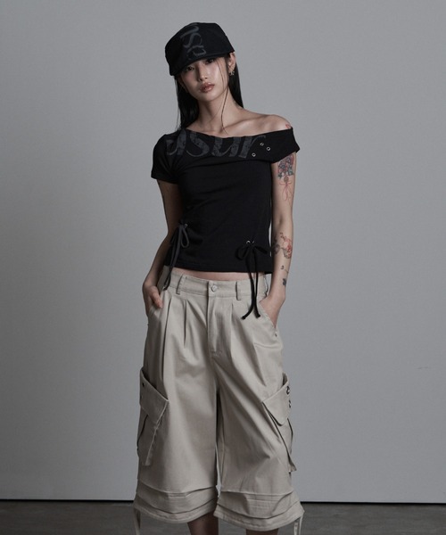 as you are(アズユーアー)の「◇ASYOUARE◇AU ロゴ ハンチング キャップ AU LOGO HUNTING CAP(キャスケット・レディース・チャコール/ブラック・FREE)」の9枚目の写真