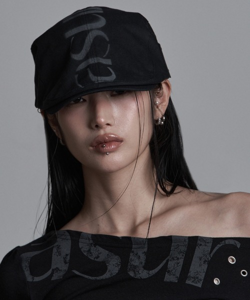 as you are(アズユーアー)の「◇ASYOUARE◇AU ロゴ ハンチング キャップ AU LOGO HUNTING CAP(キャスケット・レディース・チャコール/ブラック・FREE)」の6枚目の写真