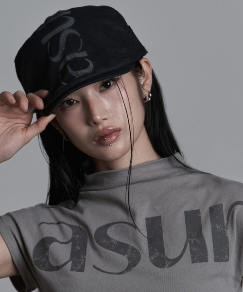 as you are(アズユーアー)の「◇ASYOUARE◇AU ロゴ ハンチング キャップ AU LOGO HUNTING CAP(キャスケット・レディース・チャコール/ブラック・FREE)」の7枚目の写真
