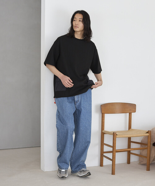 Firsthand(ファーストハンド)の「Firsthand/ファーストハンド サイドポケット スピンドル テック サーマル ショートスリーブ Tシャツ / ビッグシルエット(Tシャツ/カットソー・メンズ・ブルーグレー/ホワイト/ブラック/チャコールグレー・LARGE/MEDIUM)」の10枚目の写真