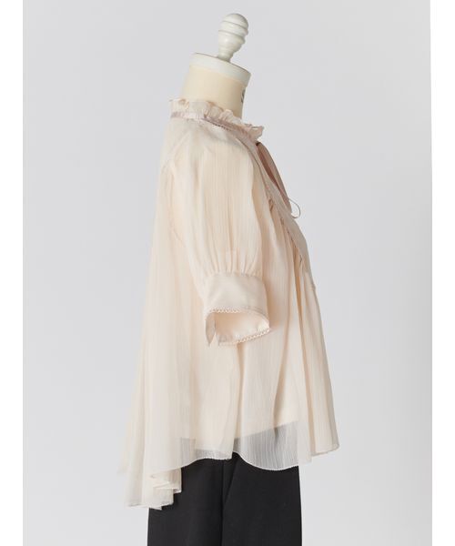 SNIDEL（スナイデル）の「エンブロイダリー楊柳ブラウス（シャツ/ブラウス・レディース・マルチ/ピンク/ドット・F）」の5枚目の写真