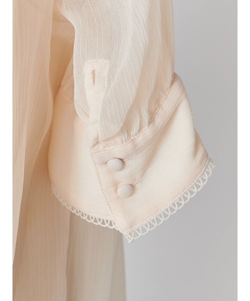 SNIDEL（スナイデル）の「エンブロイダリー楊柳ブラウス（シャツ/ブラウス・レディース・マルチ/ピンク/ドット・F）」の10枚目の写真