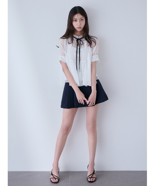 SNIDEL（スナイデル）の「エンブロイダリー楊柳ブラウス（シャツ/ブラウス・レディース・マルチ/ピンク/ドット・F）」の18枚目の写真