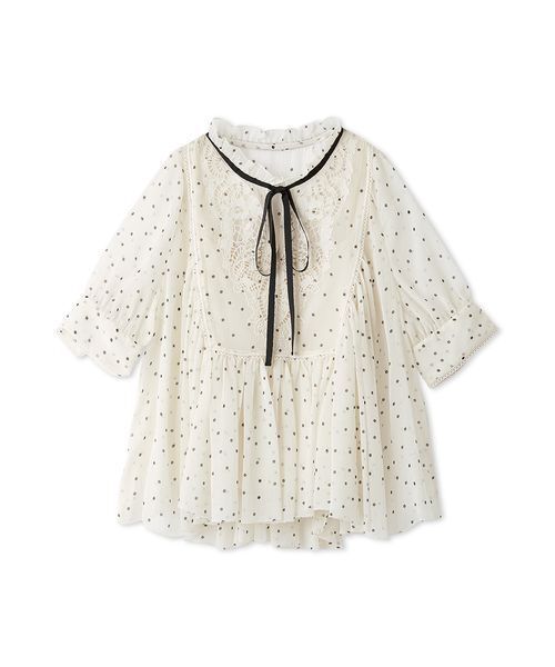 SNIDEL（スナイデル）の「エンブロイダリー楊柳ブラウス（シャツ/ブラウス・レディース・マルチ/ピンク/ドット・F）」の15枚目の写真