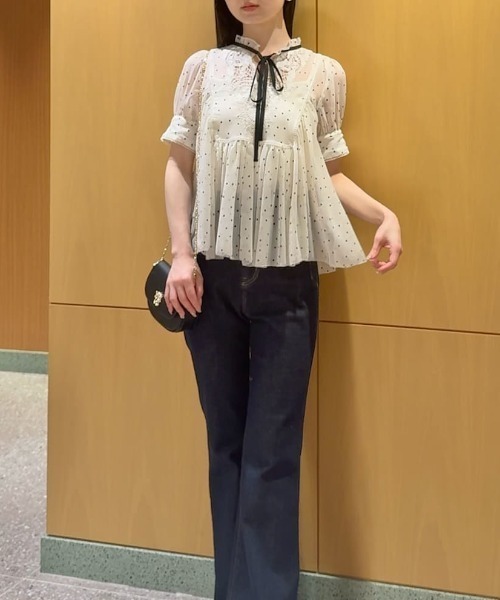 SNIDEL(スナイデル)の「エンブロイダリー楊柳ブラウス(シャツ/ブラウス・レディース・マルチ/ピンク/ドット・F)」の19枚目の写真