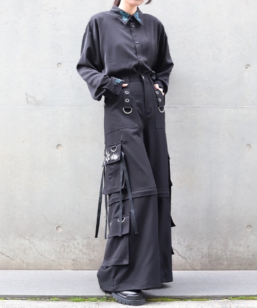 REZEN（リゼン）の「彼岸花×鬼火２ＷＡＹパンツ（その他パンツ・メンズ・ローズ/ブルーパープル/ライトグレー・SMALL/MEDIUM）」の13枚目の写真