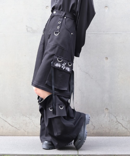 REZEN（リゼン）の「彼岸花×鬼火２ＷＡＹパンツ（その他パンツ・メンズ・ローズ/ブルーパープル/ライトグレー・SMALL/MEDIUM）」の11枚目の写真