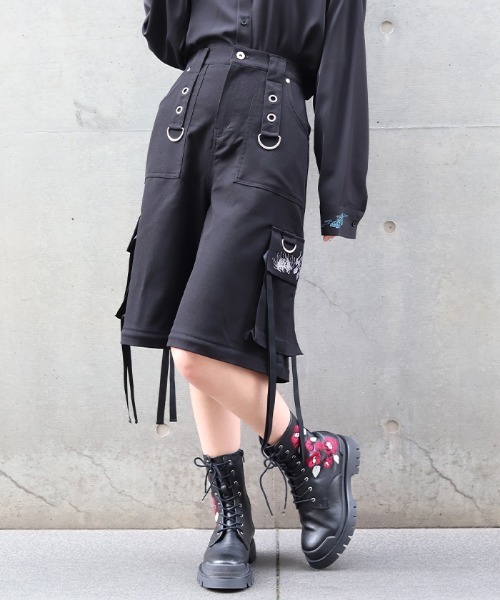 REZEN（リゼン）の「彼岸花×鬼火２ＷＡＹパンツ（その他パンツ・メンズ・ローズ/ブルーパープル/ライトグレー・SMALL/MEDIUM）」の9枚目の写真