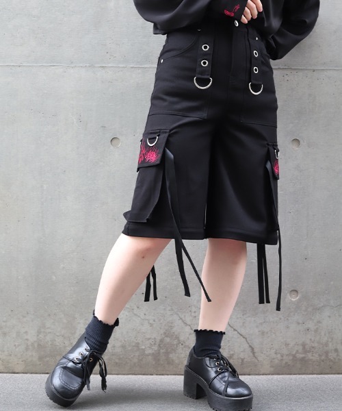 REZEN（リゼン）の「彼岸花×鬼火２ＷＡＹパンツ（その他パンツ・メンズ・ローズ/ブルーパープル/ライトグレー・SMALL/MEDIUM）」の7枚目の写真