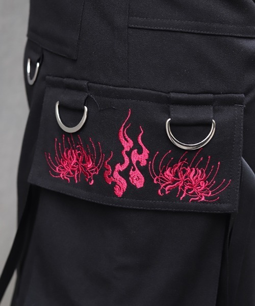 REZEN（リゼン）の「彼岸花×鬼火２ＷＡＹパンツ（その他パンツ・メンズ・ローズ/ブルーパープル/ライトグレー・SMALL/MEDIUM）」の6枚目の写真